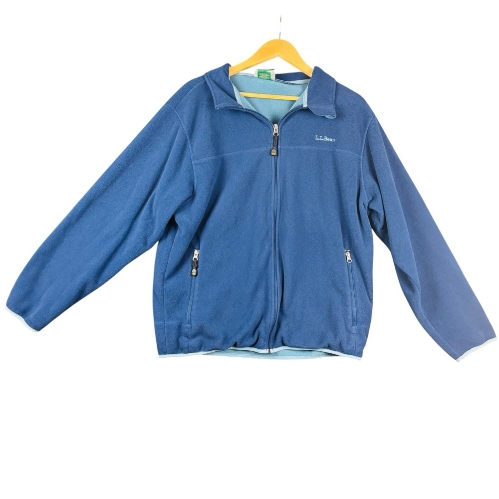 EUC L.L.Bean Full-Zip Fleece Jacket – Men’s Sz M (Blue) - Picture 2 of 10